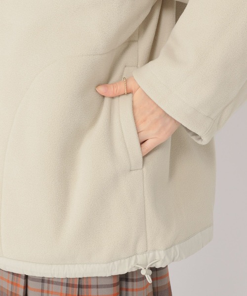 studio CLIP(スタディオクリップ)の「【一部店舗先行発売/撥水加工】フリースリバーシブルコート(ブルゾン・レディース・ブラック/ベージュ/アイボリー・FREE)」の6枚目の写真