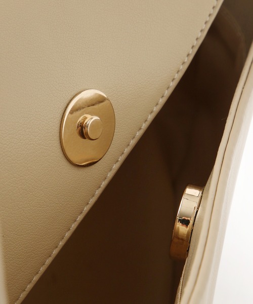 ROPE' PICNIC(ロペピクニック)の「リボンディテールワンハンドルバッグ(ハンドバッグ・レディース・ブラック/ベージュ・FREE)」の4枚目の写真