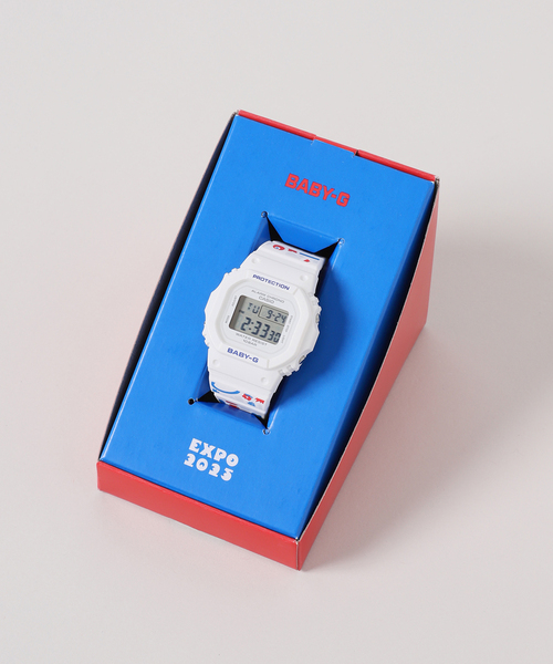 BABY-G デジタル腕時計 5662ホワイト CASIO / カシオ 別注 BABY-G EXPO2025 MYAKUMYAKU（デジタル