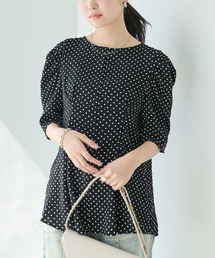 LAVEANGE | 【洗える】ドットウエストタックブラウス(シャツ/ブラウス)