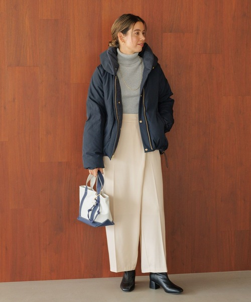 BAYFLOW（ベイフロー）の「[高見えが叶うレザー仕様]レザーライクミニトート（トートバッグ・レディース・ブラウン/ネイビー・FREE）」の7枚目の写真