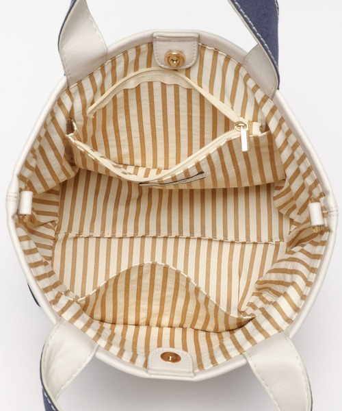 BAYFLOW（ベイフロー）の「[高見えが叶うレザー仕様]レザーライクミニトート（トートバッグ・レディース・ブラウン/ネイビー・FREE）」の19枚目の写真