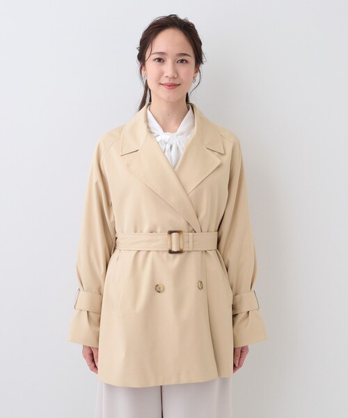 DRESKIP(ドレスキップ)の「【S-LL/防花粉/撥水】ミドル丈トレンチコート(トレンチコート・レディース・ライトグレー/ベージュ/ブラック・01/02/03/04)」の11枚目の写真