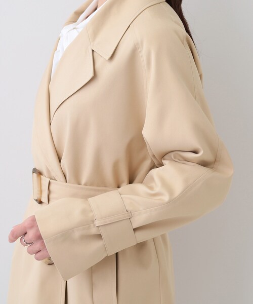 DRESKIP(ドレスキップ)の「【S-LL/防花粉/撥水】ミドル丈トレンチコート(トレンチコート・レディース・ライトグレー/ベージュ/ブラック・01/02/03/04)」の15枚目の写真