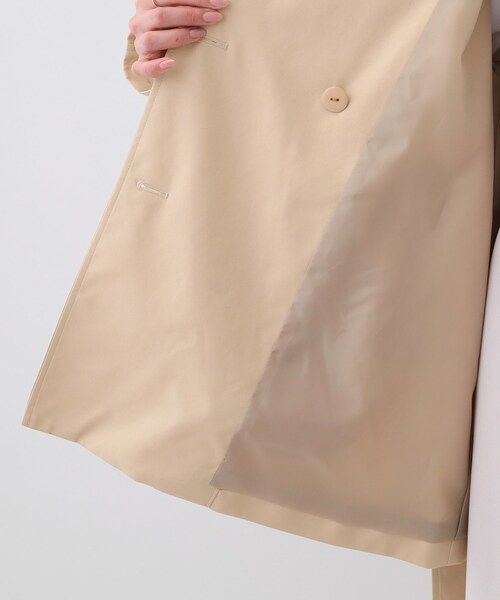 DRESKIP(ドレスキップ)の「【S-LL/防花粉/撥水】ミドル丈トレンチコート(トレンチコート・レディース・ライトグレー/ベージュ/ブラック・01/02/03/04)」の6枚目の写真