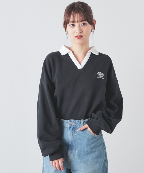 Honeys（ハニーズ）の「衿付ゆるトップス（Tシャツ/カットソー）」 - WEAR