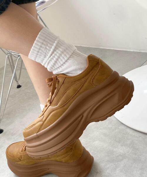 WEGO(ウィゴー)の「WEGO/厚底ラインスニーカー(スニーカー・レディース・ブラウン系その他/ホワイト/キャメル/ブラック・MEDIUM/LARGE/SMALL)」の22枚目の写真