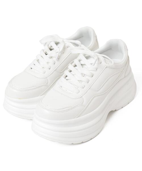 WEGO(ウィゴー)の「WEGO/厚底ラインスニーカー(スニーカー・レディース・ブラウン系その他/ホワイト/キャメル/ブラック・MEDIUM/LARGE/SMALL)」の11枚目の写真