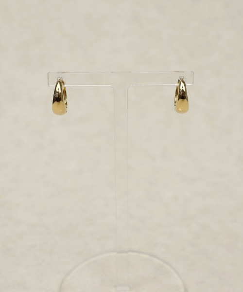 CEMONEMO(セモネモ)の「【金属アレルギー対応】 ドロップフープピアス / サージカルステンレス316L(ピアス(両耳用)・レディース・シルバー/ゴールド・16/14)」の4枚目の写真