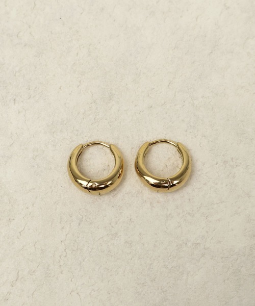 CEMONEMO(セモネモ)の「【金属アレルギー対応】 ドロップフープピアス / サージカルステンレス316L(ピアス(両耳用)・レディース・シルバー/ゴールド・16/14)」の15枚目の写真