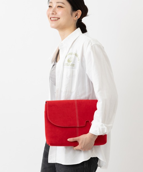 Maturi JAPAN(マトゥーリジャパン)の「アルカンターラ クラッチバッグ(クラッチバッグ・メンズ・エメラルドブルー/レッド/オレンジ/ブルー・FREE)」の16枚目の写真