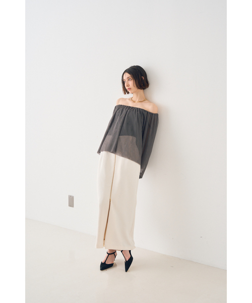 セール】【一部店舗限定】3wayオフショルチュールブラウス