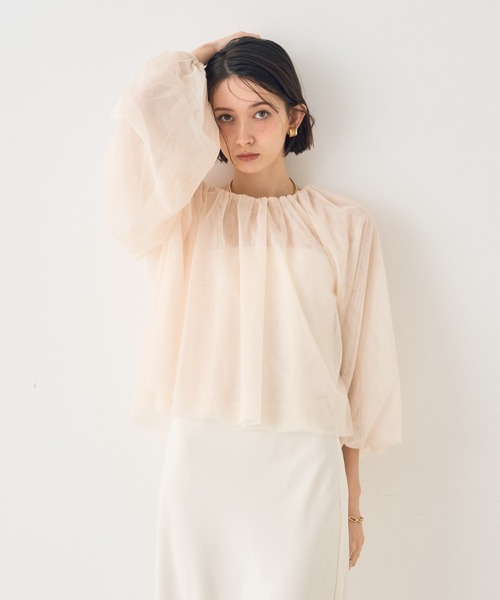 セール】【一部店舗限定】3wayオフショルチュールブラウス