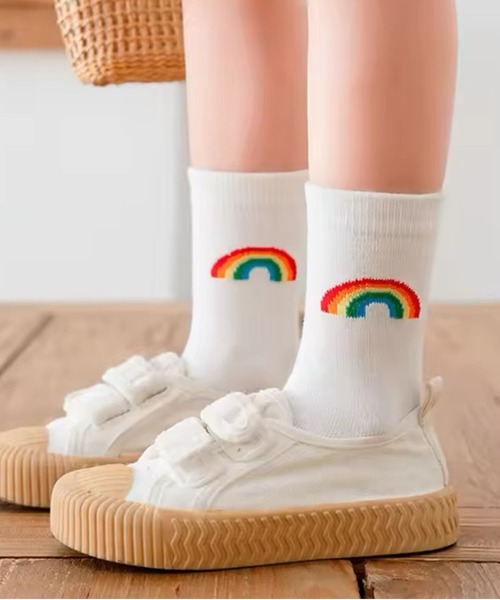 Bambin（ボンバン）の「【 Bambin / ボンバン 】 レインボー カラー ソックス 《 3足 セット 》（ソックス/靴下・キッズ・B/A/C・L/XL/M）」の6枚目の写真