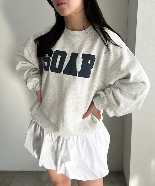 apres jour mignon(アプレジュールミニョン)の「ロゴアソートスウェット【ZOZOTOWN限定アイテム】(スウェット・レディース・ナチュラル/杢グレー/アイボリー/ネイビー・フリー/X-LARGE)」の4枚目の写真