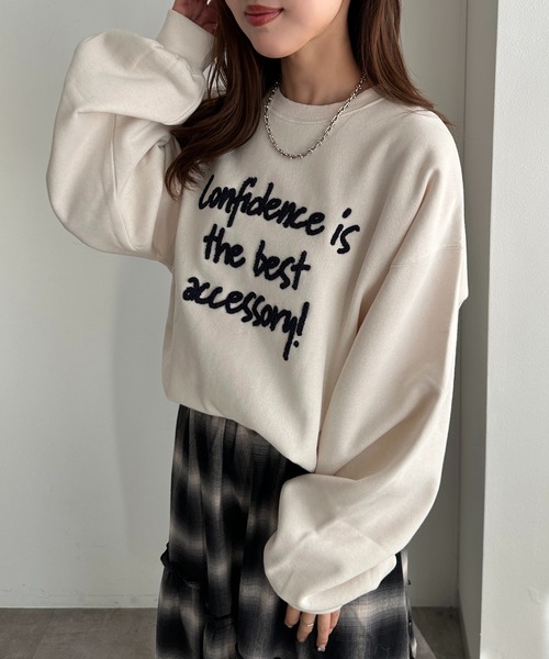 apres jour mignon(アプレジュールミニョン)の「ロゴアソートスウェット【ZOZOTOWN限定アイテム】(スウェット・レディース・ナチュラル/杢グレー/アイボリー/ネイビー・フリー/X-LARGE)」の6枚目の写真