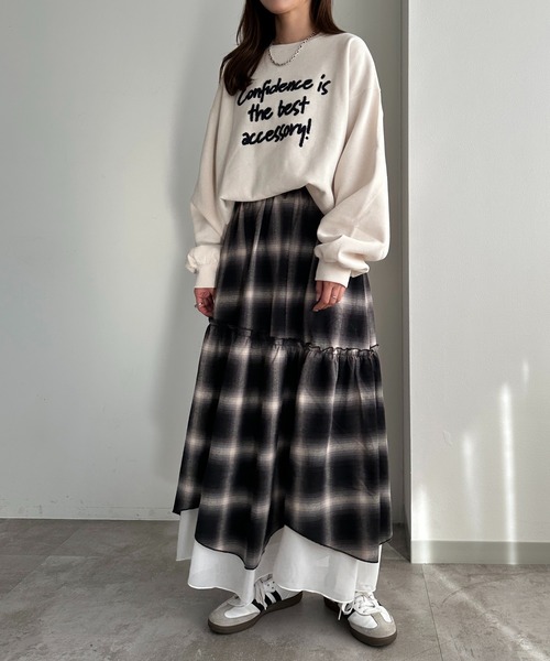 apres jour mignon(アプレジュールミニョン)の「ロゴアソートスウェット【ZOZOTOWN限定アイテム】(スウェット・レディース・ナチュラル/杢グレー/アイボリー/ネイビー・フリー/X-LARGE)」の9枚目の写真