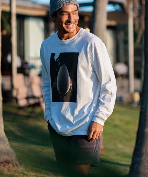 OFFSHORE(オフショア)の「SHAPING L/S TEE(Tシャツ/カットソー・メンズ・オレンジ/ホワイト・XL/L/M/S)」の1枚目の写真
