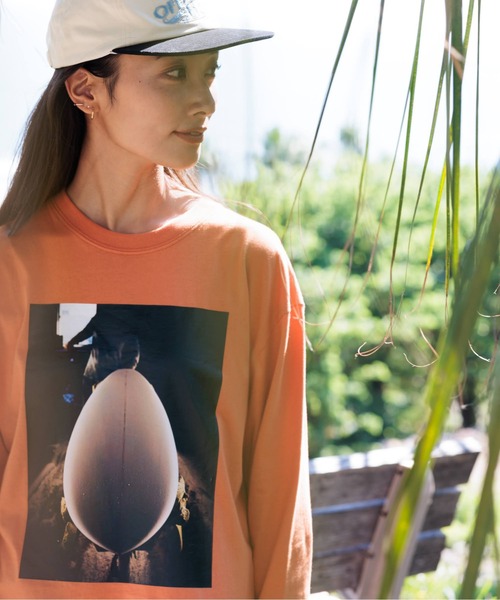 OFFSHORE(オフショア)の「SHAPING L/S TEE(Tシャツ/カットソー・メンズ・オレンジ/ホワイト・XL/L/M/S)」の4枚目の写真