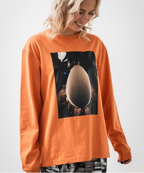 OFFSHORE(オフショア)の「SHAPING L/S TEE(Tシャツ/カットソー・メンズ・オレンジ/ホワイト・XL/L/M/S)」の17枚目の写真