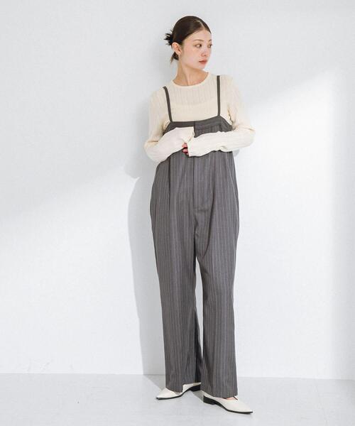URBAN RESEARCH Sonny Label（アーバンリサーチサニーレーベル）の「レース柄編みクルーネックニット（ニット/セーター・レディース・イエロー/チャコールグレー/オフホワイト・FREE）」の8枚目の写真