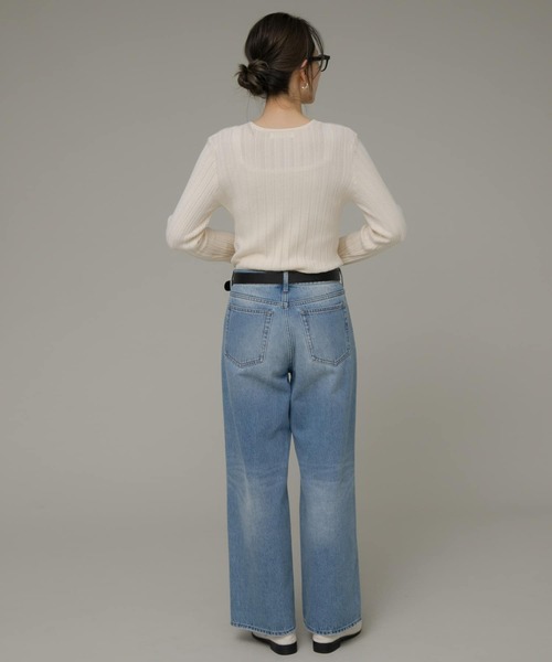 URBAN RESEARCH Sonny Label(アーバンリサーチサニーレーベル)の「レース柄編みクルーネックニット(ニット/セーター・レディース・イエロー/チャコールグレー/オフホワイト・FREE)」の14枚目の写真