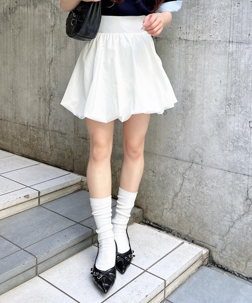 INGNI（イング）の「バルーンミニスカパン／A（スカート・レディース・オフホワイト/ベージュ/ブラック・FREE）」の18枚目の写真