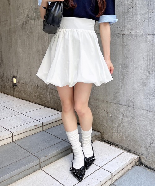 INGNI（イング）の「バルーンミニスカパン／A（スカート・レディース・オフホワイト/ベージュ/ブラック・FREE）」の19枚目の写真