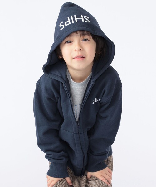 SHIPS(シップス)の「SHIPS KIDS:100~130cm / ロゴ フード ジップ パーカ(パーカー・キッズ・サックスブルー/ライトブルー/ライトグレー/ヘザーグレー/ネイビー/ベージュ・110/100/130/120)」の5枚目の写真