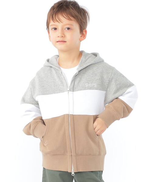 SHIPS(シップス)の「SHIPS KIDS:100~130cm / ロゴ フード ジップ パーカ(パーカー・キッズ・サックスブルー/ライトブルー/ライトグレー/ヘザーグレー/ネイビー/ベージュ・110/100/130/120)」の7枚目の写真