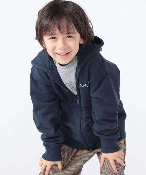 SHIPS(シップス)の「SHIPS KIDS:100~130cm / ロゴ フード ジップ パーカ(パーカー・キッズ・サックスブルー/ライトブルー/ライトグレー/ヘザーグレー/ネイビー/ベージュ・110/100/130/120)」の13枚目の写真