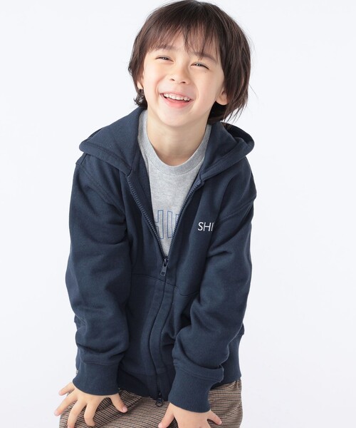 SHIPS(シップス)の「SHIPS KIDS:100~130cm / ロゴ フード ジップ パーカ(パーカー・キッズ・サックスブルー/ライトブルー/ライトグレー/ヘザーグレー/ネイビー/ベージュ・110/100/130/120)」の15枚目の写真