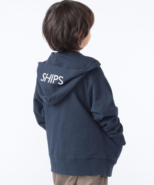 SHIPS(シップス)の「SHIPS KIDS:100~130cm / ロゴ フード ジップ パーカ(パーカー・キッズ・サックスブルー/ライトブルー/ライトグレー/ヘザーグレー/ネイビー/ベージュ・110/100/130/120)」の16枚目の写真