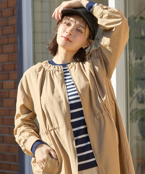 Petit Honfleur（プチオンフルール）の「【2025春夏】ボーダープルオーバー（ニット/セーター・レディース・レッド/ネイビー・M/L）」の5枚目の写真