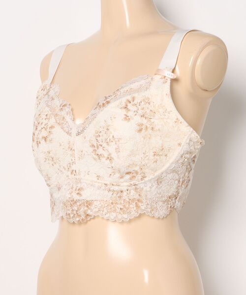 AMOSTYLE BY Triumph（アモスタイルバイトリンプ）の「レーシープリントナイトブラ ハーフトップ フローラルトワルドジュイ AMST1496 N-Top JX（ナイトブラ・レディース・ピンク/ホワイト・L/M/LL）」の15枚目の写真