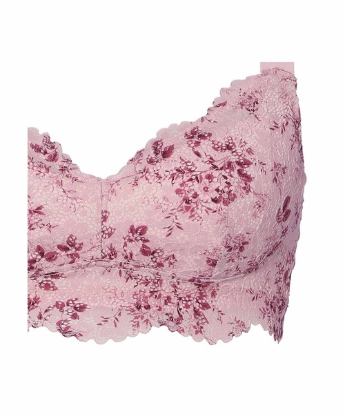 AMOSTYLE BY Triumph（アモスタイルバイトリンプ）の「レーシープリントナイトブラ ハーフトップ フローラルトワルドジュイ AMST1496 N-Top JX（ナイトブラ・レディース・ピンク/ホワイト・L/M/LL）」の12枚目の写真