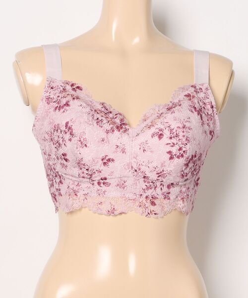 AMOSTYLE BY Triumph（アモスタイルバイトリンプ）の「レーシープリントナイトブラ ハーフトップ フローラルトワルドジュイ AMST1496 N-Top JX（ナイトブラ・レディース・ピンク/ホワイト・L/M/LL）」の18枚目の写真