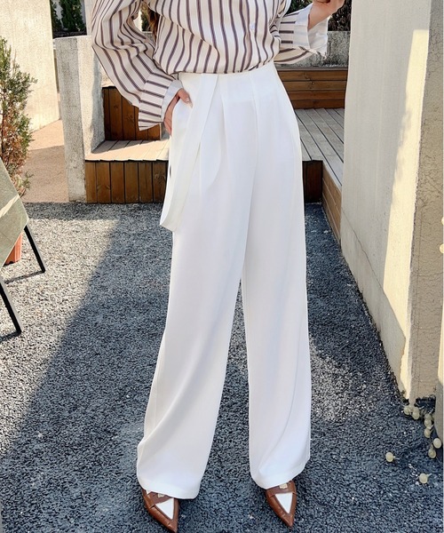 後ろファスナーサス付きワイドパンツ（その他パンツ