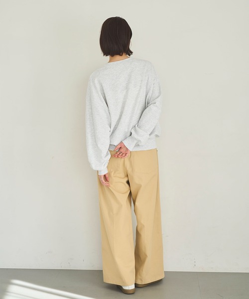 meilmada(メイルマダ)の「ドロストワイドチノパンツ(カーゴパンツ・レディース・ベージュ/チャコールグレー・FREE)」の11枚目の写真