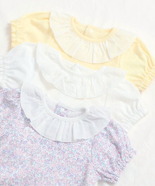 apres les cours（アプレレクール）の「衿フリルボディースーツ（ロンパース・キッズ・その他3/アイボリー/イエロー・80/70）」の5枚目の写真