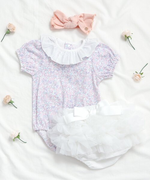 apres les cours（アプレレクール）の「衿フリルボディースーツ（ロンパース・キッズ・その他3/アイボリー/イエロー・80/70）」の7枚目の写真