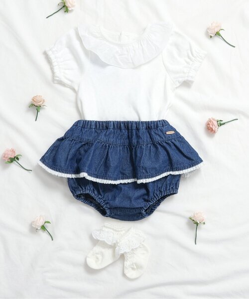 apres les cours（アプレレクール）の「衿フリルボディースーツ（ロンパース・キッズ・その他3/アイボリー/イエロー・80/70）」の10枚目の写真