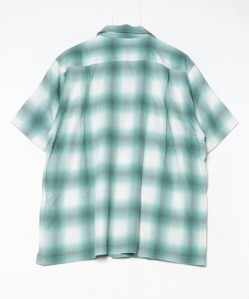 ブラウス シャツ HOUSTON / OMBRE CHECK S/S SHIRT / 41187 レディース メンズ HOUSTON / OMBRE CHECK S/S SHIRT / 41187（シャツ/ブラウス