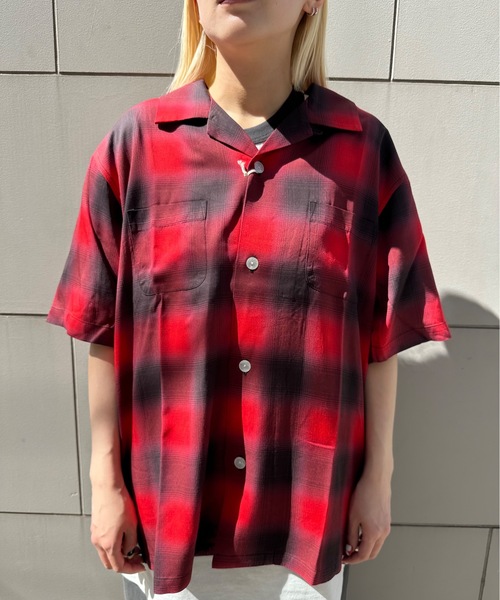 HOUSTON / OMBRE CHECK S/S SHIRT / 41187（シャツ/ブラウス