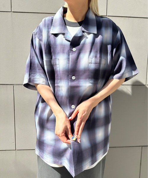 セール】HOUSTON / OMBRE CHECK S/S SHIRT / 41187（シャツ