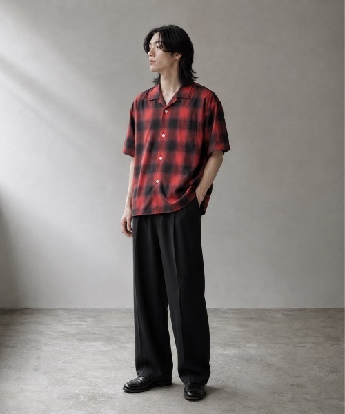 HOUSTON(ヒューストン)の「HOUSTON / OMBRE CHECK S/S SHIRT / 41187(シャツ/ブラウス・メンズ・ブラック/カーキ/ミント/レッド・LARGE/X-LARGE)」の7枚目の写真