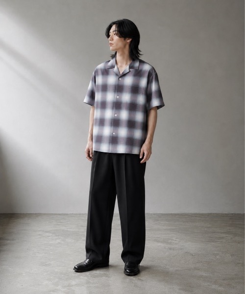 HOUSTON(ヒューストン)の「HOUSTON / OMBRE CHECK S/S SHIRT / 41187(シャツ/ブラウス・メンズ・ブラック/カーキ/ミント/レッド・LARGE/X-LARGE)」の13枚目の写真