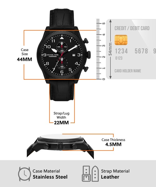 MICHAEL KORS（マイケルコース）の「マイケル・コース 腕時計 メンズ アナログ レザー MK9201（アナログ腕時計・メンズ・ブラック・FREE）」の7枚目の写真