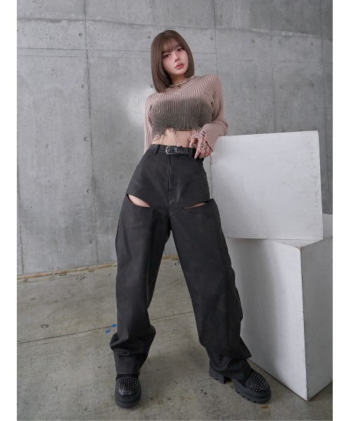 Darich（ダーリッチ）の「カットデザインレザーパンツ（その他パンツ