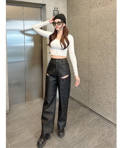 Darich カットデザインレザーパンツ カットデザインレザーパンツDarich